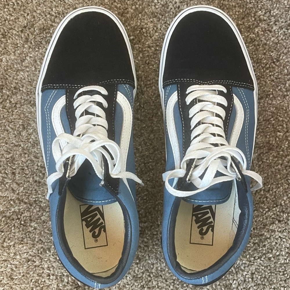 Vans Men's Black and Blue Sneakers